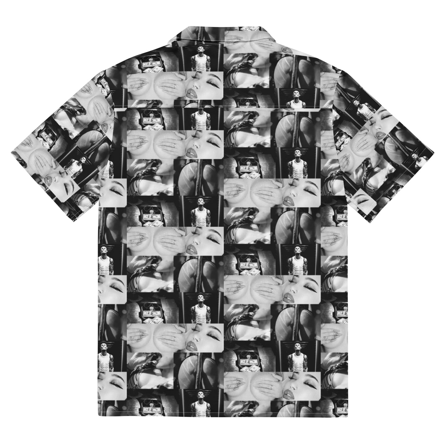 All Over LRE Black & White Vintage button up shirt